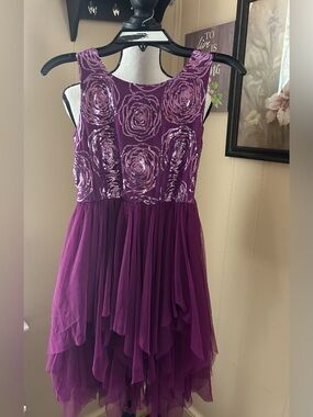 lilt Purple Sequin Rose Tulle Party Dress for Girls